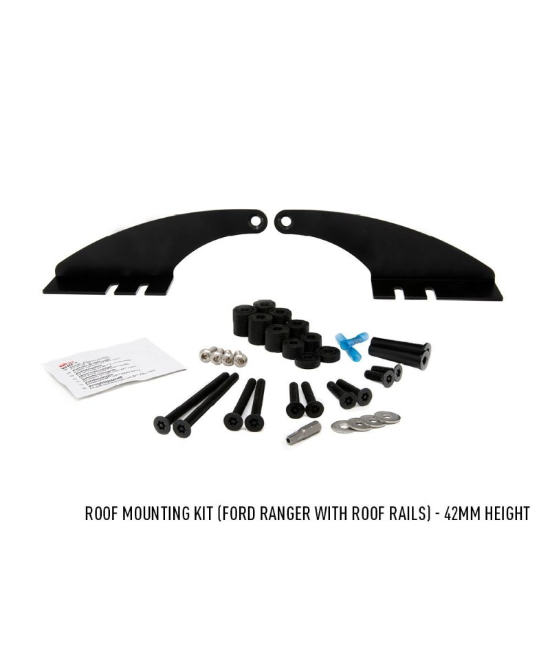 KIT MONTAGE TOIT FORD RANGER (avec rails de toit) - H 42mm / P 70mm -