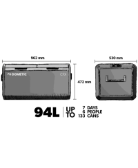 DOMETIC CFX3  95 DUAL ZONE  (12/24  100-240V)