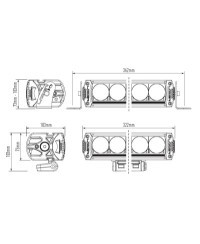 PHARE LED LAZER TRIPLE-R 6 (850) NOIR STD