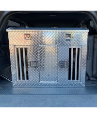 Coffre transport de 2 chiens 1000 x 930 x 760 mm avec réservoir