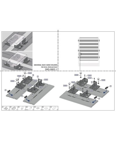 SUPPORT UNIVERSEL  FIXATION CAISSE  POUR GALERIE MODULABLE RIVAL