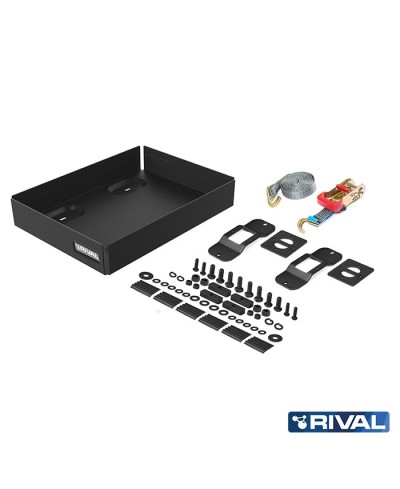 SUPPORT PORTE JERRYCAN DOUBLE POUR GALERIE MODULABLE RIVAL