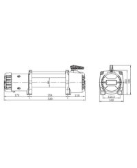 TREUIL TMAX EW12500 (5665KG) 12V MUSCLELIFT (CABLE)
