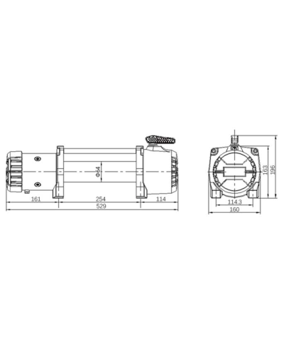TREUIL TMAX EW9500S (4305KG) 12V MUSCLELIFT (CORDE)