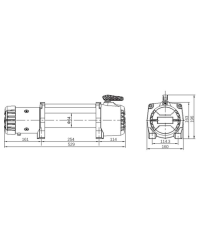 TREUIL TMAX EW9500S (4305KG) 12V MUSCLELIFT (CORDE)
