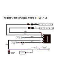 PHARE LED LAZER LINEAR 6 (La paire) & FAISCEAU - KIT CALANDRE 