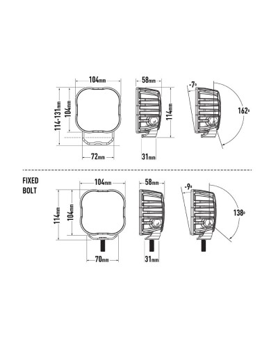 PHARE LED LAZER UTILITY-50 (CISPR 25 CLASSE 5) NOIR