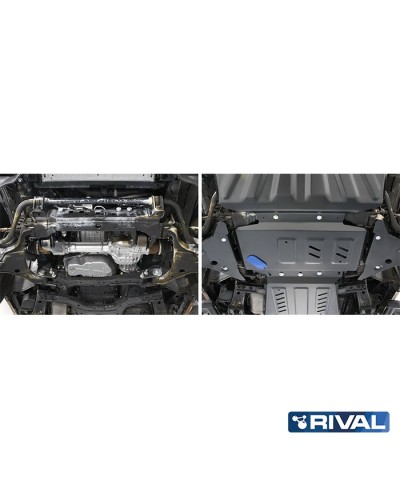 PLAQUE PROTECTION ACIER RIVAL MOTEUR NISSAN NAVARA D40 / NP300 / CLAS