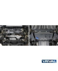 PLAQUE PROTECTION ACIER RIVAL MOTEUR NISSAN NAVARA D40 / NP300 / CLAS