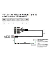 KIT DE CÂBLAGE QUATRE LAMPES AVEC CONNECTEUR ITT