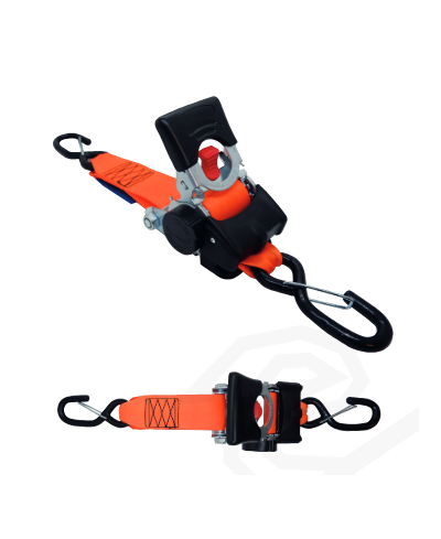SANGLE ARRIMAGE AUTO-RETRACTABLE CROCHET LINGUET 50mm x 3M / LC 750kg