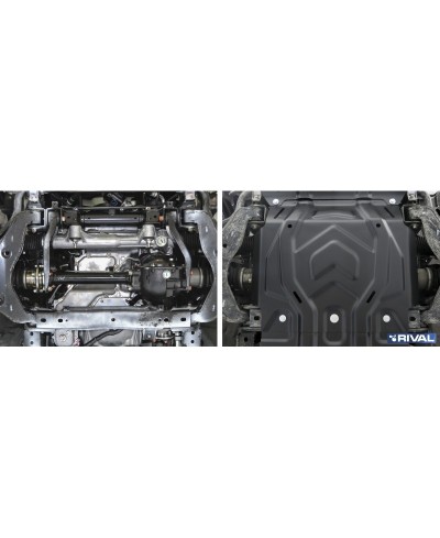 PLAQUE PROTECTION 3 mm RIVAL ACIER MOTEUR FIAT FULLBACK 2016-
