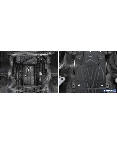 PLAQUE PROTECTION 3 mm RIVAL ACIER BOÎTE DE VITESSES FIAT FULLBACK 2