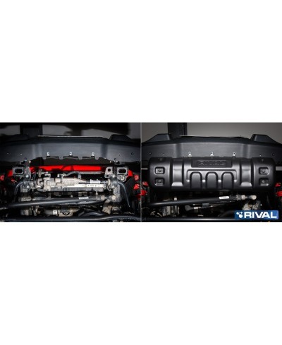 PLAQUE PROTECTION 2,5 mm RIVAL ACIER BARRE DIRECTION JEEP GLADIATOR 