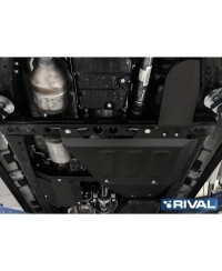 PLAQUE PROTECTION 3 mm RIVAL ACIER BT+ADBLUE+SONDE LAMBDA TOYOTA HILU