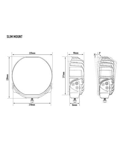 PHARE LED LAZER SENTINEL 9" ELITE PL2 WHITE