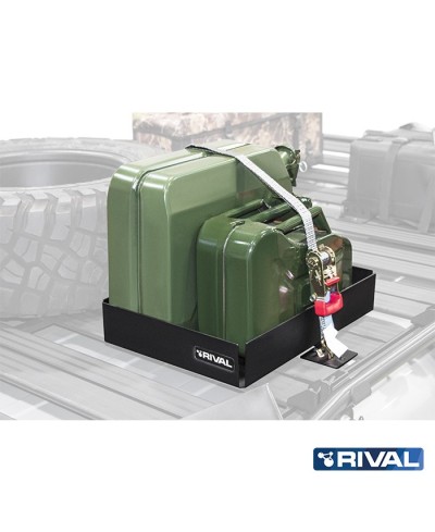 SUPPORT PORTE JERRYCAN DOUBLE POUR GALERIE MODULABLE RIVAL