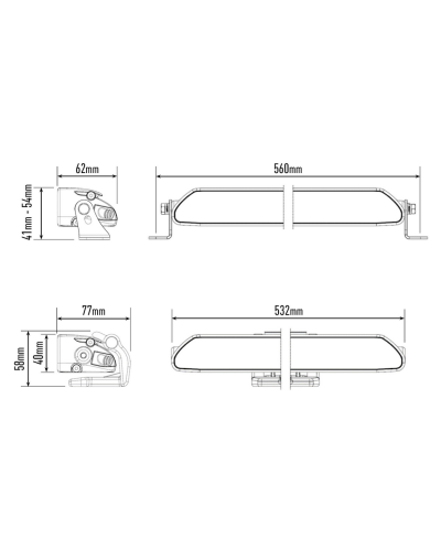 PHARE LED LAZER LINEAR 18 ELITE