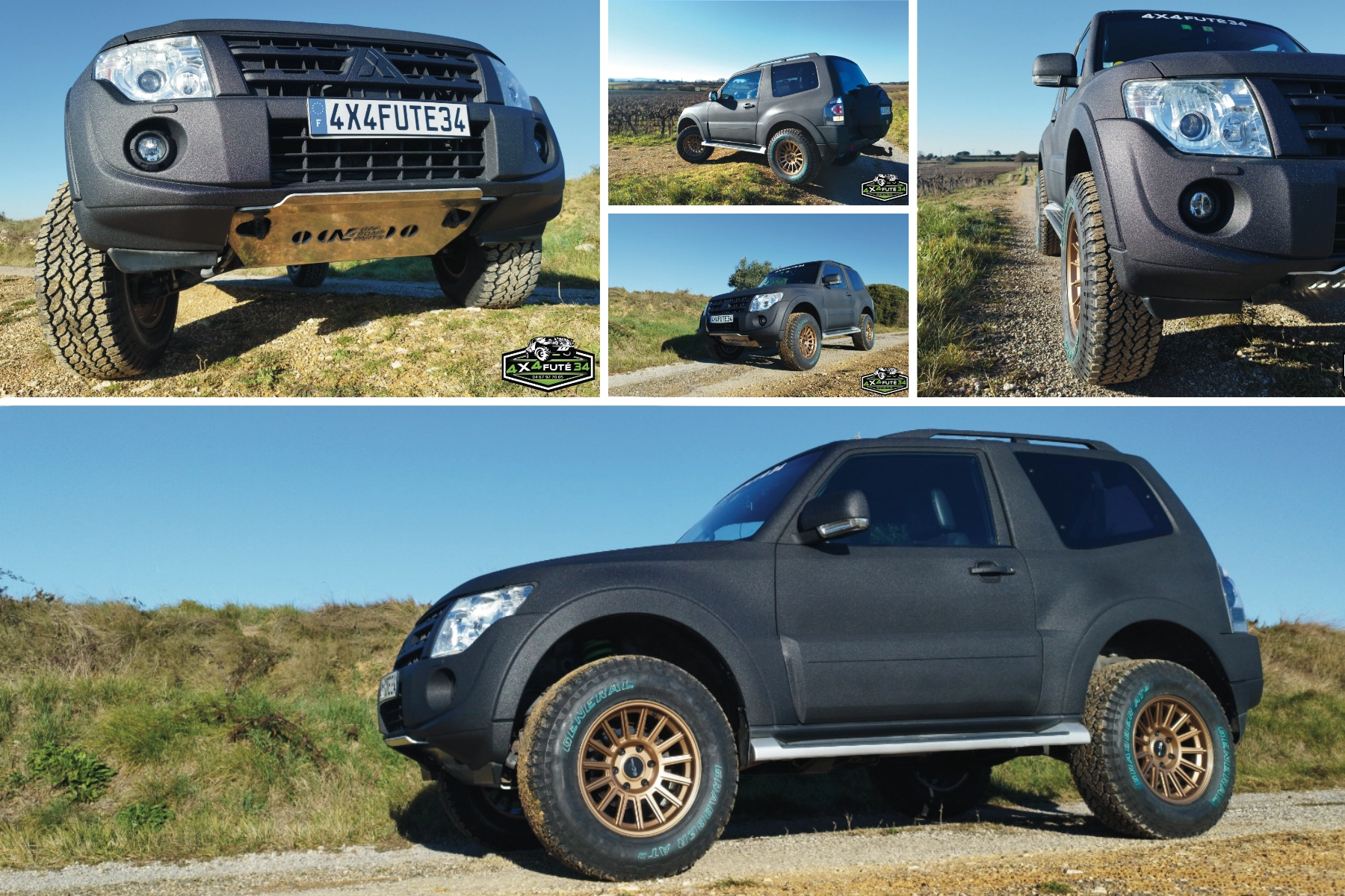 Mitsubishi Pajéro IV 3.2 DID 16V TURBO, avec une Peinture complète en Raptor full black